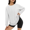 image:imageATHMILE Womens Oversized Long Sleeve T Shirts Basic Crewneck Tee Fall Tops Casual Workout Fashion Casual Y2K ClothesWhite