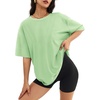 image:imageATHMILE Womens Oversized T Shirts Short Sleeve Workout Tops  Cotton Casual Loose Fit Basic Graphics Gym Summer Plus Size Fashion ClothesMintgreen