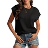image:imageATHMILE Womens Spring Tops Summer Shirts Beach Vacation Crochet Cap Sleeve Knit Sweater Pullover Cute Fashion ClothesBlack