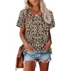 image:imageATHMILE Womens T Shirts Short Sleeve V Neck Summer Tops Basic Tees  Lightweight Breathable Casual Sorf Plus Size Spring Summer Tops ClothesLeopard