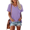 image:imageATHMILE Womens T Shirts Short Sleeve V Neck Summer Tops Basic Tees  Lightweight Breathable Casual Sorf Plus Size Spring Summer Tops ClothesLight Purple