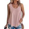 image:imageATHMILE Womens Tank Tops Sleeveless Eyelet Embroidery Scoop Neck Loose Fit Casual Summer Flowy Beach DarkPink