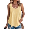 image:imageATHMILE Womens Tank Tops Sleeveless Eyelet Embroidery Scoop Neck Loose Fit Casual Summer Flowy Beach Yellow