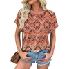 image:imageATHMILE Womens Tunics Loose Fit Dressy Blouses Summer Short Sleeve Tops with Curved Hem Beach Vacation Clothes for WomenBoho