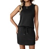image:imageTwo Piece Skirt Sets for Women Summer Beach Vacation Outfits Mock Neck Tops Tennis Skirt Lounge Matching SetsZblack