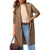 image:imageWomens Fall Sweater Open Front Knit Lightweight Cardigan Casual Long Coatigan Lady Jacket Coat Winter Outerwear 2026Khaki