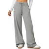 image:imageWomens Wide Leg Sweatpants Baggy Drawstring Sweat Pants  High Waisted Straight Leg Casual Fashion Fall Workout Gym JoggersGrey