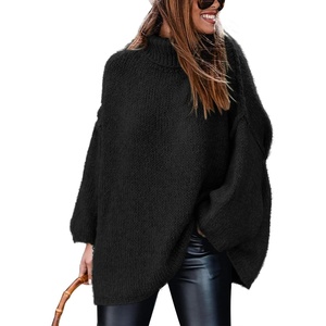 image:imageATHMILE Oversized Chunky Sweaters for Women Fall Turtleneck Long Sleeve Knit Pullover Tops 2026 Winter Fashion ClothesBlack