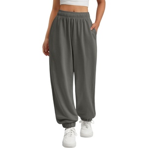 image:imageATHMILE Sweatpants Women Wide Leg Baggy Lounge Sweat Pants  Cotton Straight Leg High Waisted Casual Fashion Fall Workout Gym JoggersAdark Grey