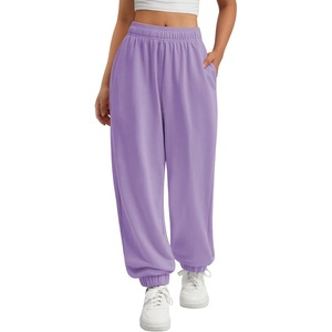 image:imageATHMILE Sweatpants Women Wide Leg Baggy Lounge Sweat Pants  Cotton Straight Leg High Waisted Casual Fashion Fall Workout Gym JoggersAlight Purple