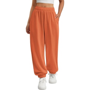 image:imageATHMILE Sweatpants Women Wide Leg Baggy Lounge Sweat Pants  Cotton Straight Leg High Waisted Casual Fashion Fall Workout Gym JoggersAorange