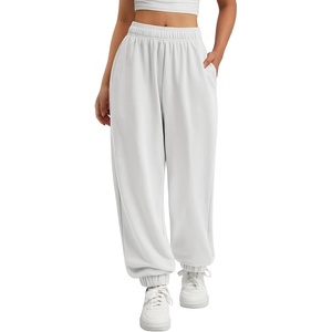 image:imageATHMILE Sweatpants Women Wide Leg Baggy Lounge Sweat Pants  Cotton Straight Leg High Waisted Casual Fashion Fall Workout Gym JoggersAwhite