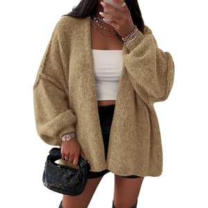 image:imageATHMILE Womens Oversized Cardigan Sweaters Fall Fashion Clothes  Long Lantern Sleeve TrendyChunky Knit Open FrontCozy Thick Winter OutfitsCamel