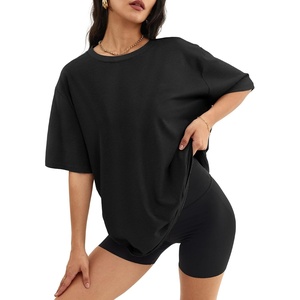 image:imageATHMILE Womens Oversized T Shirts Short Sleeve Workout Tops  Cotton Casual Loose Fit Basic Graphics Gym Summer Plus Size Fashion ClothesBlack
