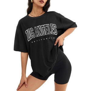 image:imageATHMILE Womens Oversized T Shirts Short Sleeve Workout Tops  Cotton Casual Loose Fit Basic Graphics Gym Summer Plus Size Fashion ClothesBlackp
