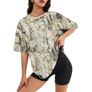 image:imageATHMILE Womens Oversized T Shirts Short Sleeve Workout Tops  Cotton Casual Loose Fit Basic Graphics Gym Summer Plus Size Fashion ClothesCamo Lightgreen