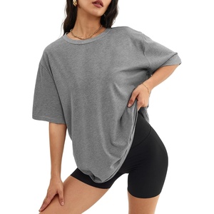 image:imageATHMILE Womens Oversized T Shirts Short Sleeve Workout Tops  Cotton Casual Loose Fit Basic Graphics Gym Summer Plus Size Fashion ClothesGrey