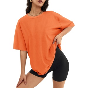 image:imageATHMILE Womens Oversized T Shirts Short Sleeve Workout Tops  Cotton Casual Loose Fit Basic Graphics Gym Summer Plus Size Fashion ClothesOrange