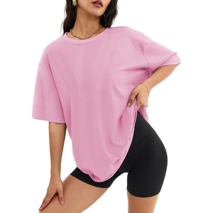 image:imageATHMILE Womens Oversized T Shirts Short Sleeve Workout Tops  Cotton Casual Loose Fit Basic Graphics Gym Summer Plus Size Fashion ClothesPink