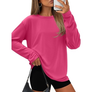 image:imageATHMILE Womens Oversized T Shirts Short Sleeve Workout Tops  Cotton Casual Loose Fit Basic Graphics Gym Summer Plus Size Fashion ClothesZhot Pink