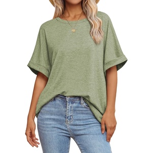 image:imageATHMILE Womens Oversized T Shirts Summer Tops Spring Casual Loose Fit Workout Short Sleeve 2026 Beach VacationArmy Green