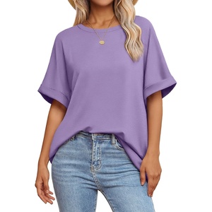 image:imageATHMILE Womens Oversized T Shirts Summer Tops Spring Casual Loose Fit Workout Short Sleeve 2026 Beach VacationLavender