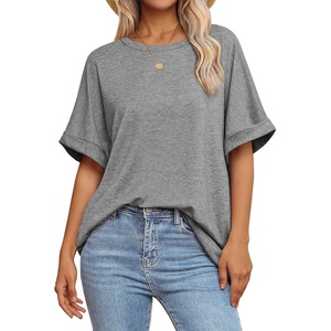 image:imageATHMILE Womens Oversized T Shirts Summer Tops Spring Casual Loose Fit Workout Short Sleeve 2026 Beach VacationLight Gray