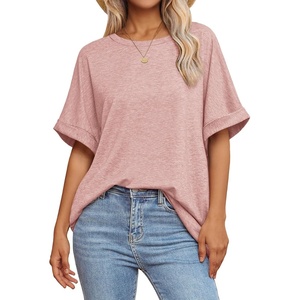 image:imageATHMILE Womens Oversized T Shirts Summer Tops Spring Casual Loose Fit Workout Short Sleeve 2026 Beach VacationLight Pink