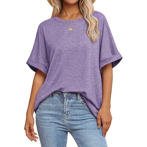 image:imageATHMILE Womens Oversized T Shirts Summer Tops Spring Casual Loose Fit Workout Short Sleeve 2026 Beach VacationPurple