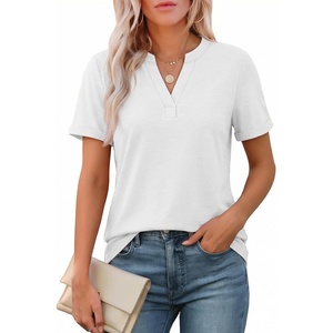 image:imageATHMILE Womens V Neck 34 Sleeve T Shirts Spring Summer Tops Tunic Casual Tees Henley Beach Vacation Basic Fashion ClothesShortwhite