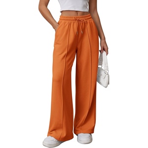 image:imageATHMILE Womens Wide Leg Sweatpants High Waisted Baggy Teen Girl Pants  Fall Fashion Winter Clothes Lounge Travel Joggers With PocketsOrange