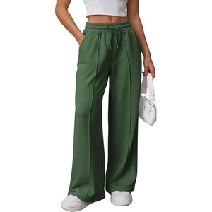 image:imageATHMILE Womens Wide Leg Sweatpants High Waisted Baggy Teen Girl Pants  Fall Fashion Winter Clothes Lounge Travel Joggers With PocketsXmas Green