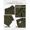 image:imageATHMILE Barrel Sweatpants Women Wide Leg Baggy Lounge Casual Pants  Cotton Fall Winter Teen Girl Fashion Comfy Flowy with PocketAarmy Green