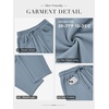 image:imageATHMILE Barrel Sweatpants Women Wide Leg Baggy Lounge Casual Pants  Cotton Fall Winter Teen Girl Fashion Comfy Flowy with PocketAdusty Blue