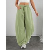 image:imageATHMILE Barrel Sweatpants Women Wide Leg Baggy Lounge Casual Pants  Cotton Fall Winter Teen Girl Fashion Comfy Flowy with PocketAgreen