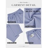 image:imageATHMILE Barrel Sweatpants Women Wide Leg Baggy Lounge Casual Pants  Cotton Fall Winter Teen Girl Fashion Comfy Flowy with PocketAlight Blue
