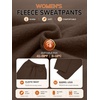 image:imageATHMILE Barrel Sweatpants Women Wide Leg Baggy Lounge Casual Pants  Cotton Fall Winter Teen Girl Fashion Comfy Flowy with PocketBchocolate Brown