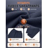 image:imageATHMILE Barrel Sweatpants Women Wide Leg Baggy Lounge Casual Pants  Cotton Fall Winter Teen Girl Fashion Comfy Flowy with PocketBnavy
