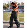 image:imageATHMILE Barrel Sweatpants Women Y2K Wide Leg Baggy Lounge Sweat Pants with Pockets Plus Size Drawstring JoggersBlack