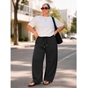 image:imageATHMILE Barrel Sweatpants Women Y2K Wide Leg Baggy Lounge Sweat Pants with Pockets Plus Size Drawstring JoggersBlack