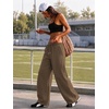 image:imageATHMILE Barrel Sweatpants Women Y2K Wide Leg Baggy Lounge Sweat Pants with Pockets Plus Size Drawstring JoggersBrown