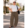 image:imageATHMILE Barrel Sweatpants Women Y2K Wide Leg Baggy Lounge Sweat Pants with Pockets Plus Size Drawstring JoggersBrown