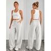 image:imageATHMILE Barrel Sweatpants Women Y2K Wide Leg Baggy Lounge Sweat Pants with Pockets Plus Size Drawstring JoggersGrey