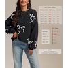 image:imageATHMILE Fall Sweaters for Women 2026 Fashion Cute Bow Knit Pullover Trendy Long Sleeve Oversized Sweater Winter ClothingBlack