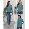 image:imageATHMILE Long Sleeve Shirts for Women 2026 Fall Outfits Henley Dressy Casual Tops Trendy Blouses Cute TShirts Fashion ClothesBlue Green