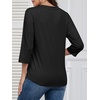 image:imageATHMILE Long Sleeve Shirts for Women 2026 Fall Outfits Henley Dressy Casual Tops Trendy Blouses Cute TShirts Fashion ClothesHalfblack