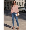image:imageATHMILE Long Sleeve Shirts for Women 2026 Fall Outfits Henley Dressy Casual Tops Trendy Blouses Cute TShirts Fashion ClothesHalfcoral