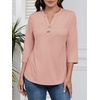 image:imageATHMILE Long Sleeve Shirts for Women 2026 Fall Outfits Henley Dressy Casual Tops Trendy Blouses Cute TShirts Fashion ClothesHalfcoral