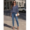 image:imageATHMILE Long Sleeve Shirts for Women 2026 Fall Outfits Henley Dressy Casual Tops Trendy Blouses Cute TShirts Fashion ClothesHalfnavy Blue