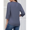 image:imageATHMILE Long Sleeve Shirts for Women 2026 Fall Outfits Henley Dressy Casual Tops Trendy Blouses Cute TShirts Fashion ClothesHalfnavy Blue
